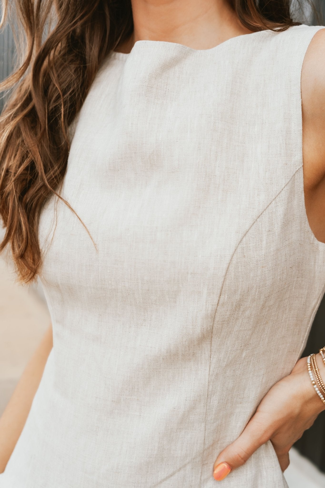 Natural Madelyn Mini Dress N1900D - 2 - Southern Soule Designs