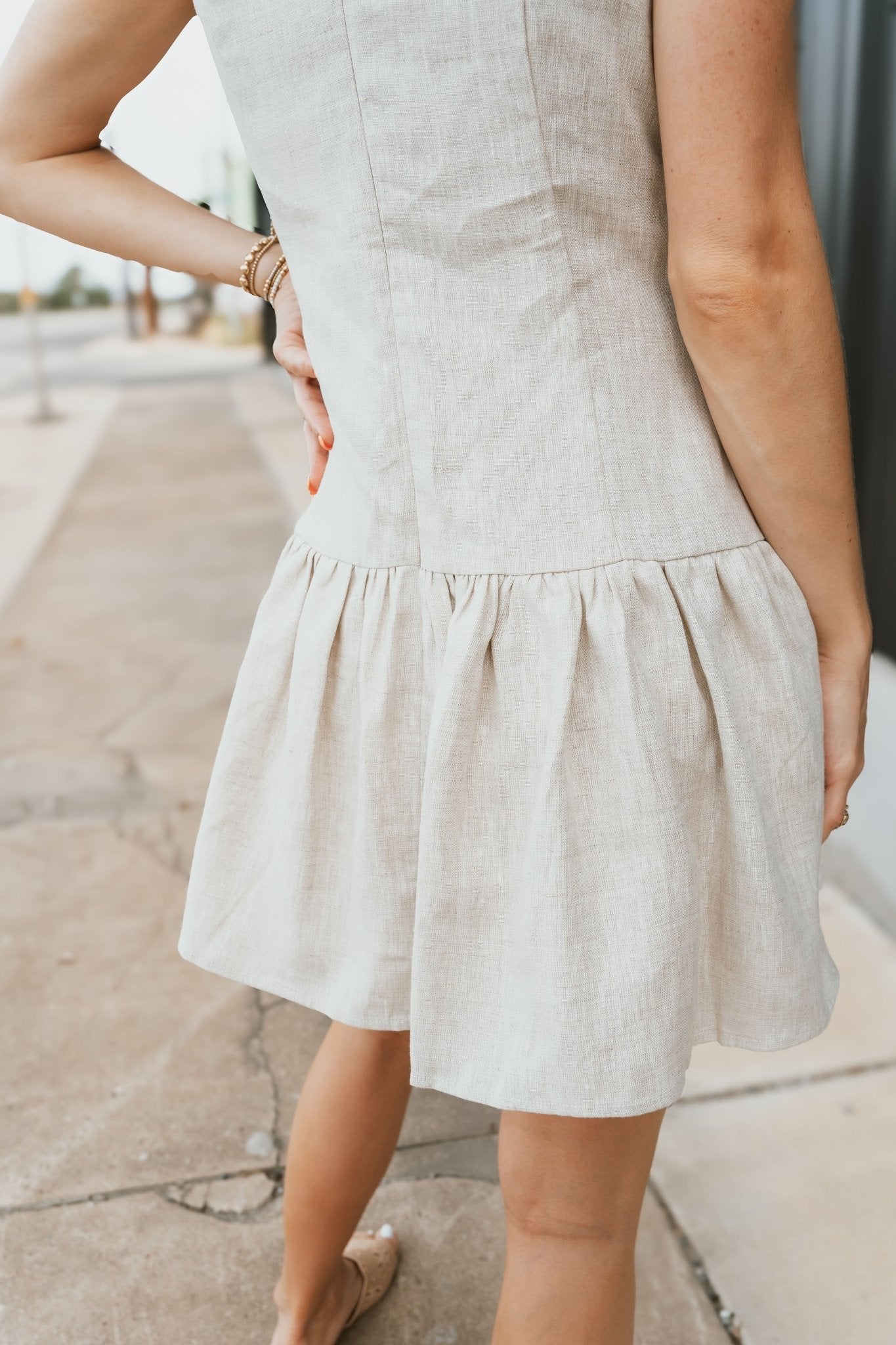 Natural Madelyn Mini Dress N1900D - 2 - Southern Soule Designs