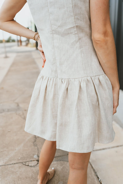 Natural Madelyn Mini Dress N1900D - 2 - Southern Soule Designs