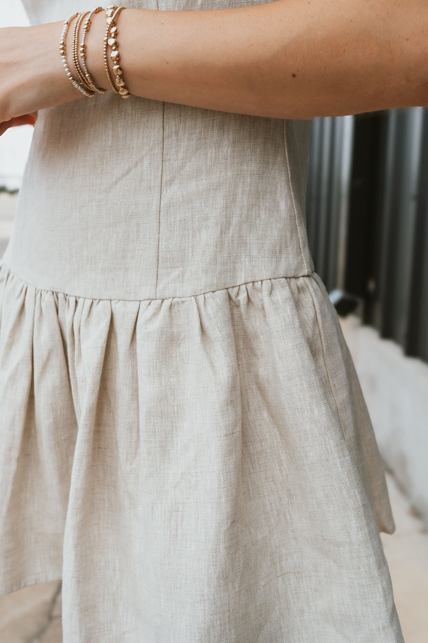 Natural Madelyn Mini Dress N1900D - 2 - Southern Soule Designs