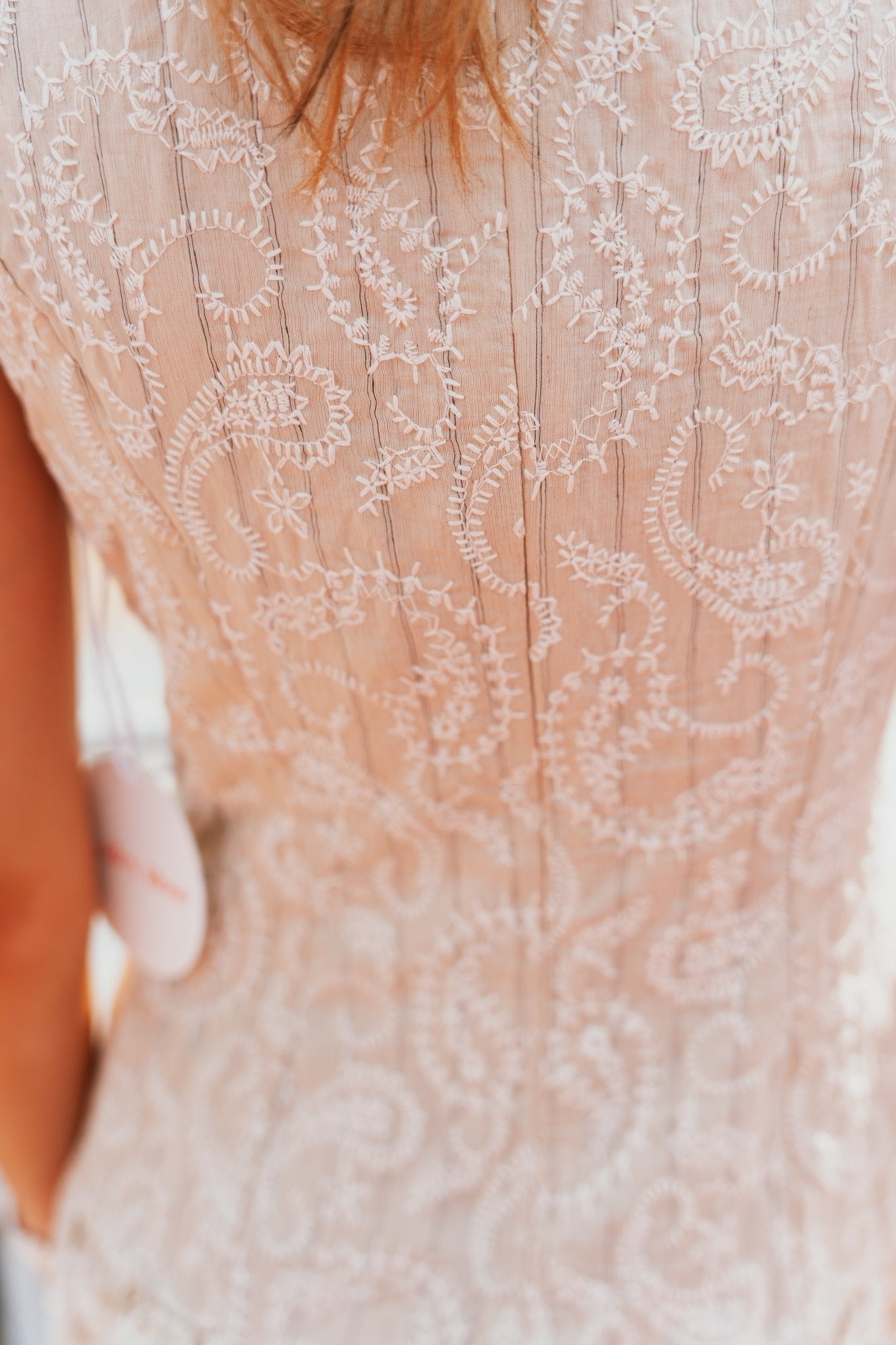 Natural Paisley Embroidered Sleeveless Mini Dress BRD3612 - 2 - Southern Soule Designs