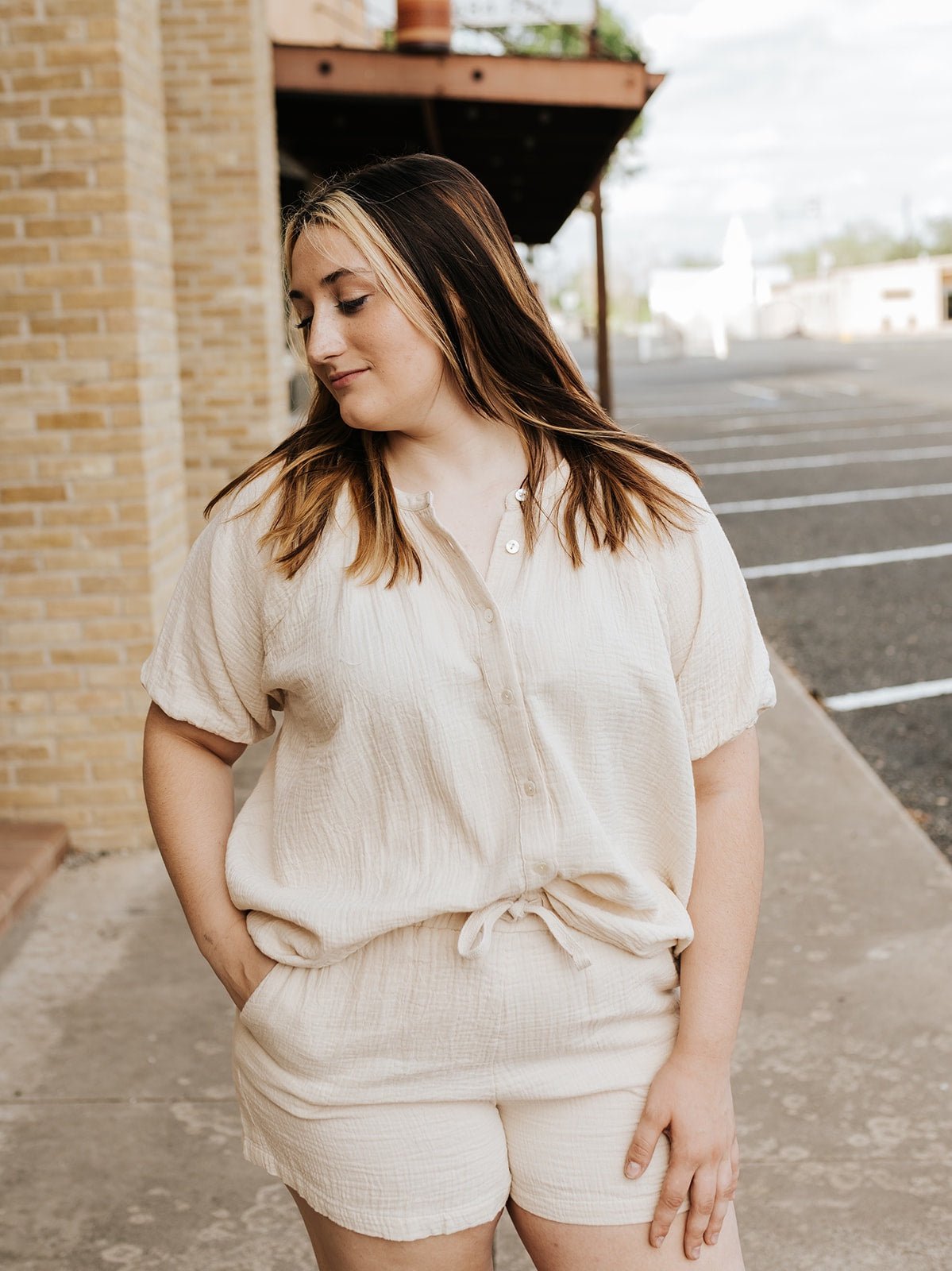 Natural Short Sleeve V - Neck DGC11641 - Southern Soule Designs