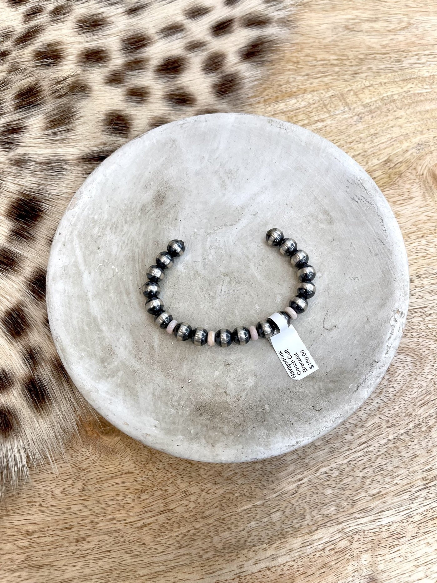 Navajo/Pink Conch Cuff Bracelet - Southern Soule Designs