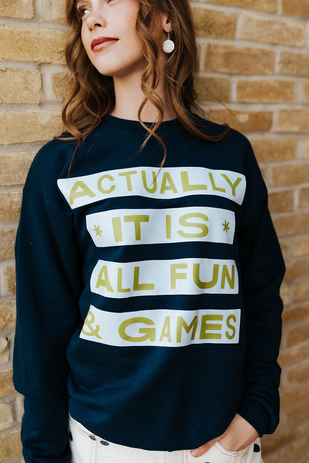 Navy All Fun and Games Sweatshirt - Southern Soule Designs