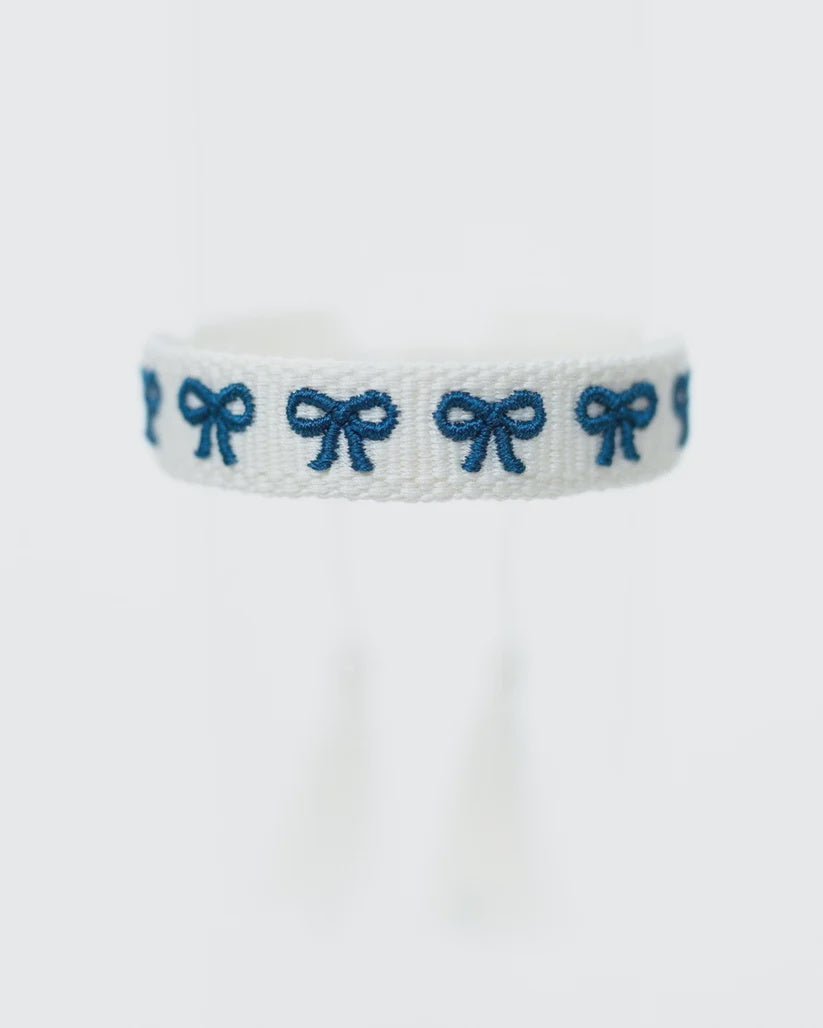 Navy Bow Tassel Bracelet - Southern Soule Designs