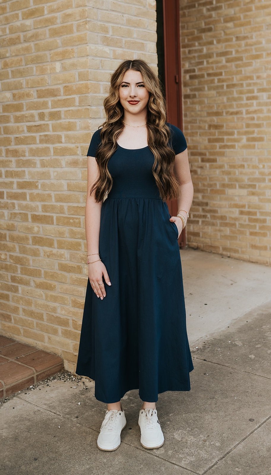 Navy Lynette Dress DMR0506 - Southern Soule Designs