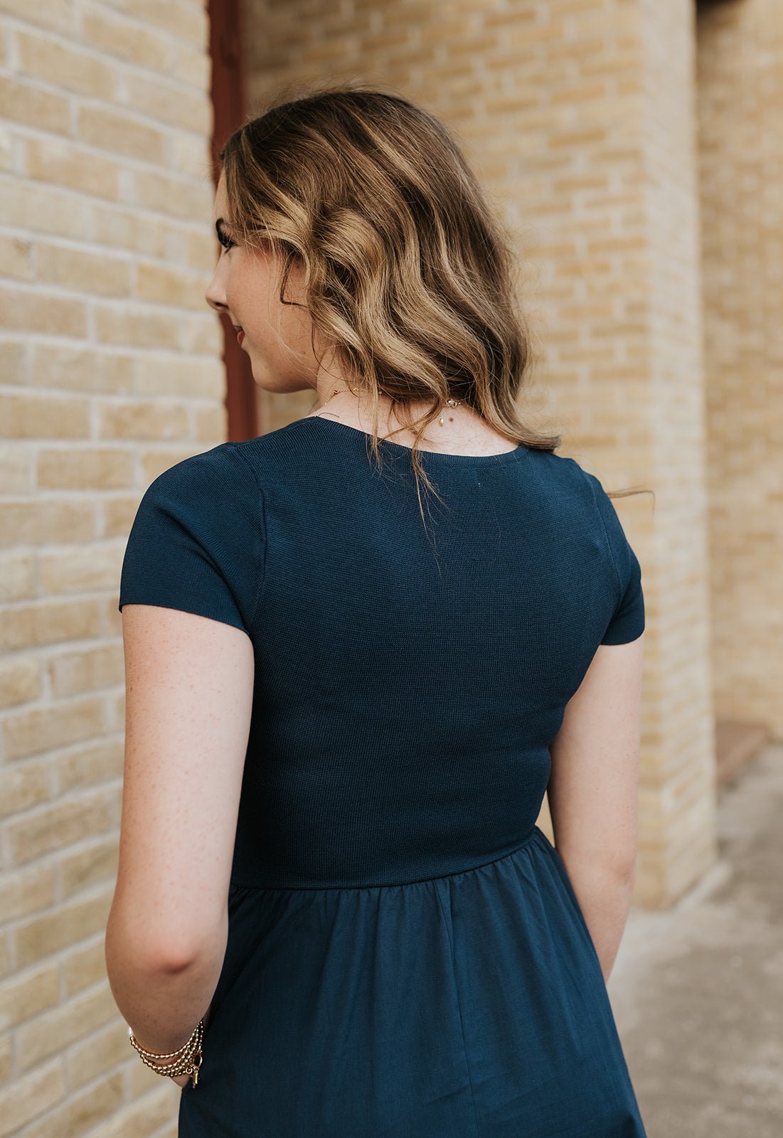 Navy Lynette Dress DMR0506 - Southern Soule Designs