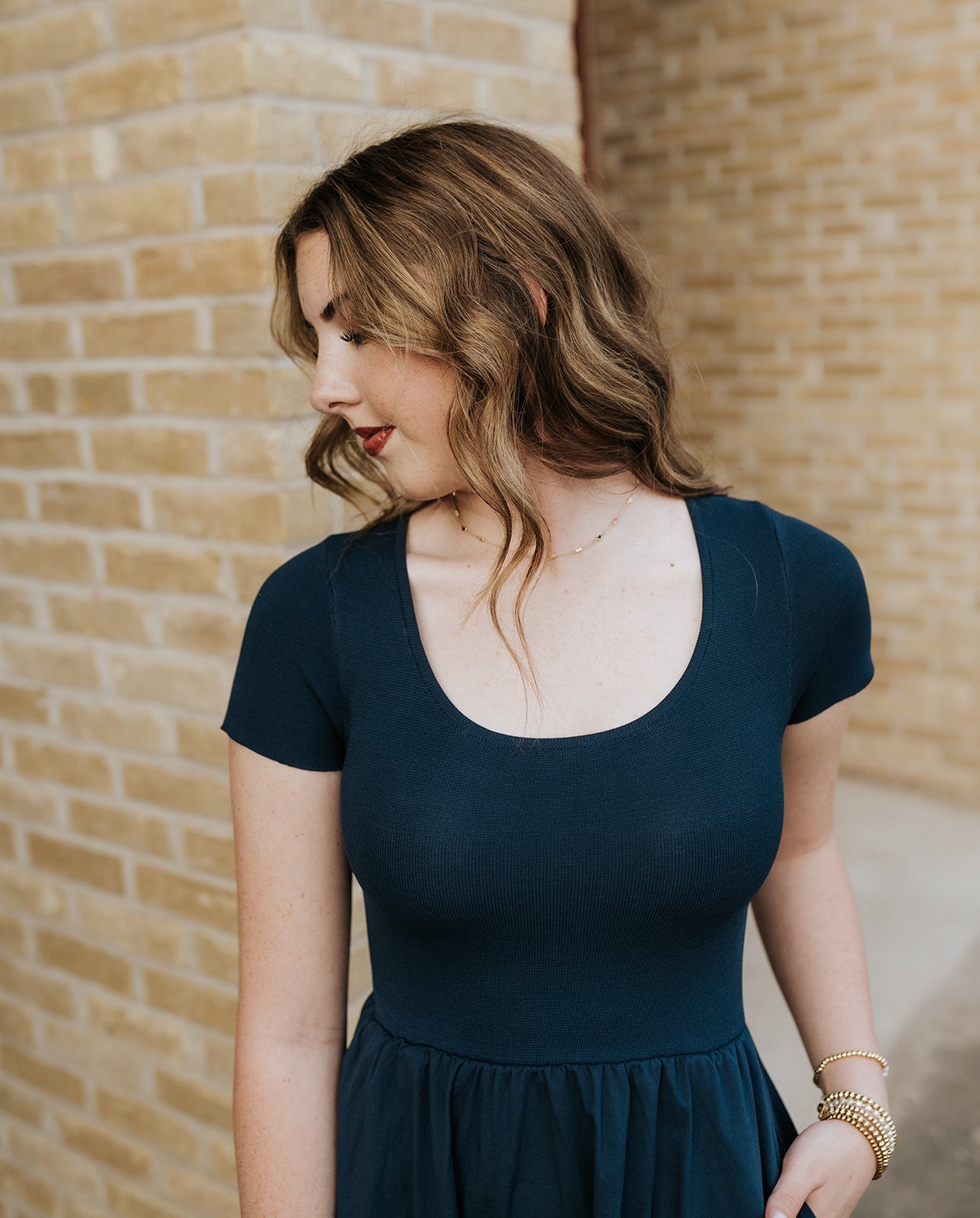 Navy Lynette Dress DMR0506 - Southern Soule Designs