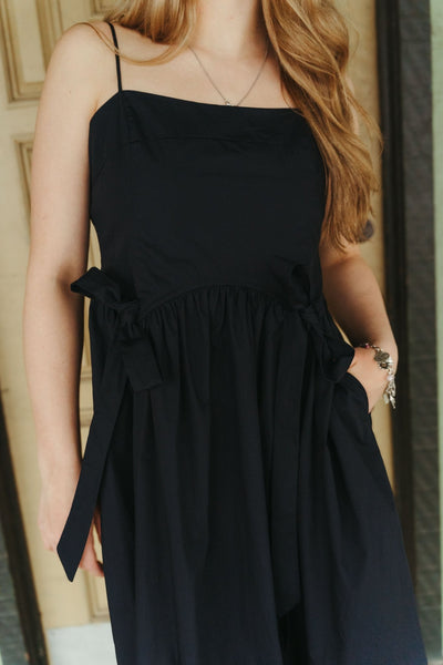 Navy Midi Dress with Bows ID8804 - Southern Soule Designs