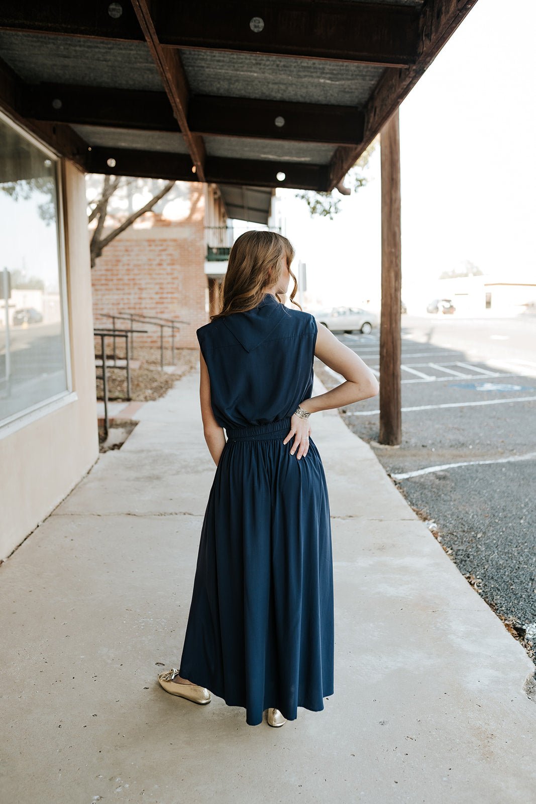 Navy Midi Skirt - Southern Soule Designs