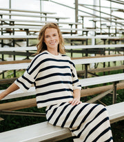 Navy Relaxed Stripe Sweater - J4360SW - Southern Soule Designs