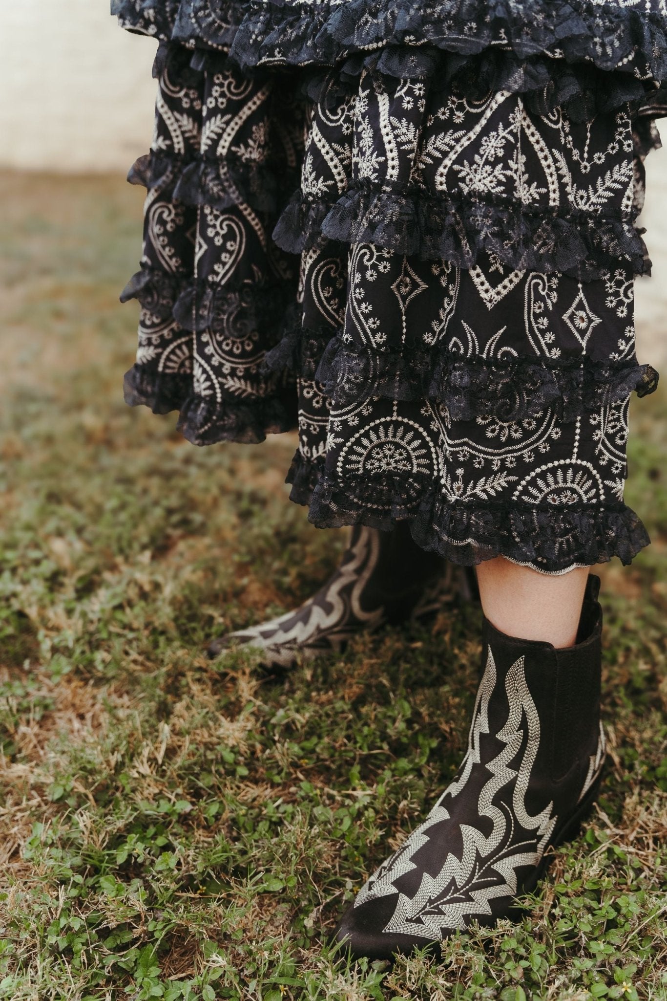 Navy Rumi Tiered Midi Dress S1277D - 3 - Southern Soule Designs