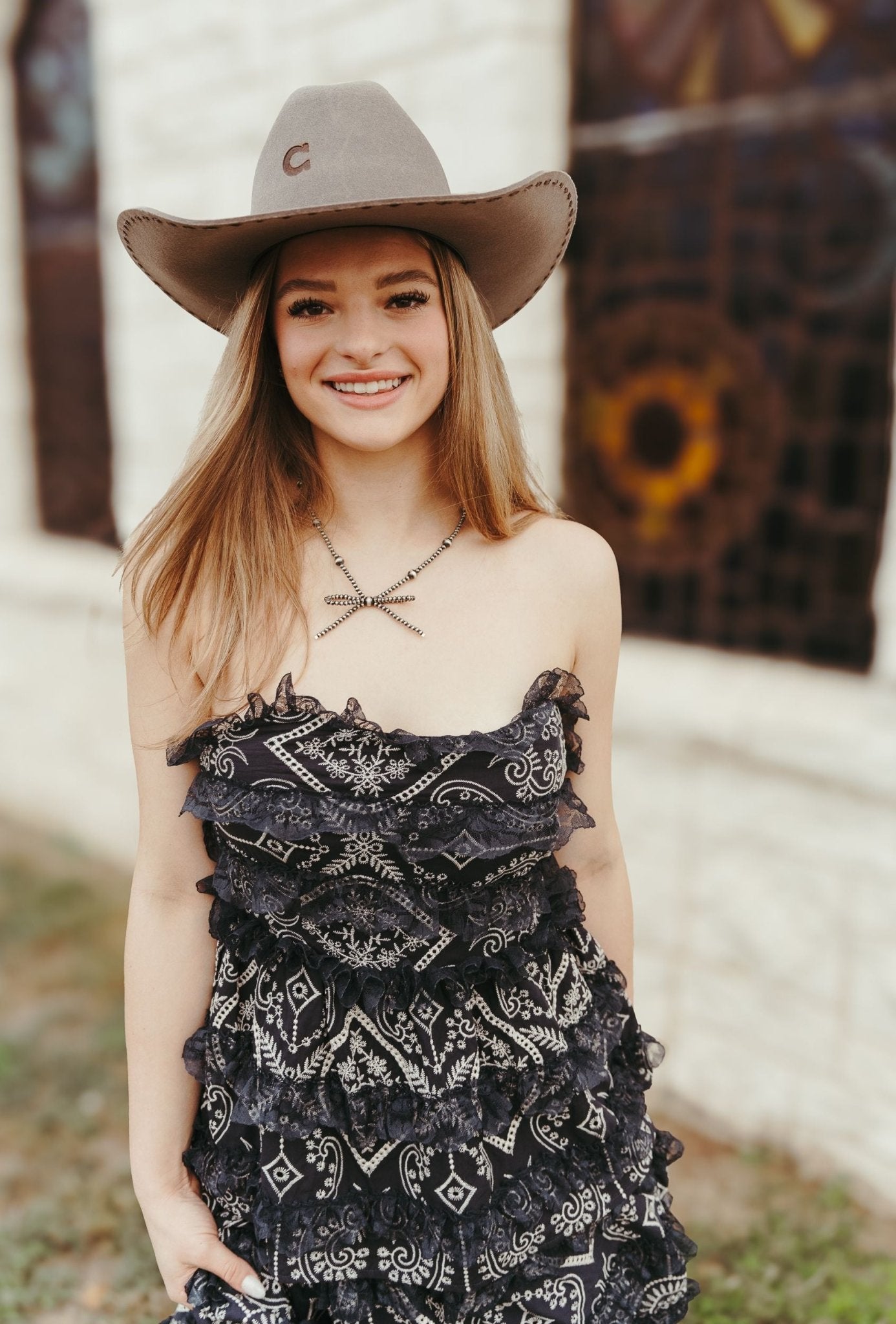 Navy Rumi Tiered Midi Dress S1277D - 3 - Southern Soule Designs