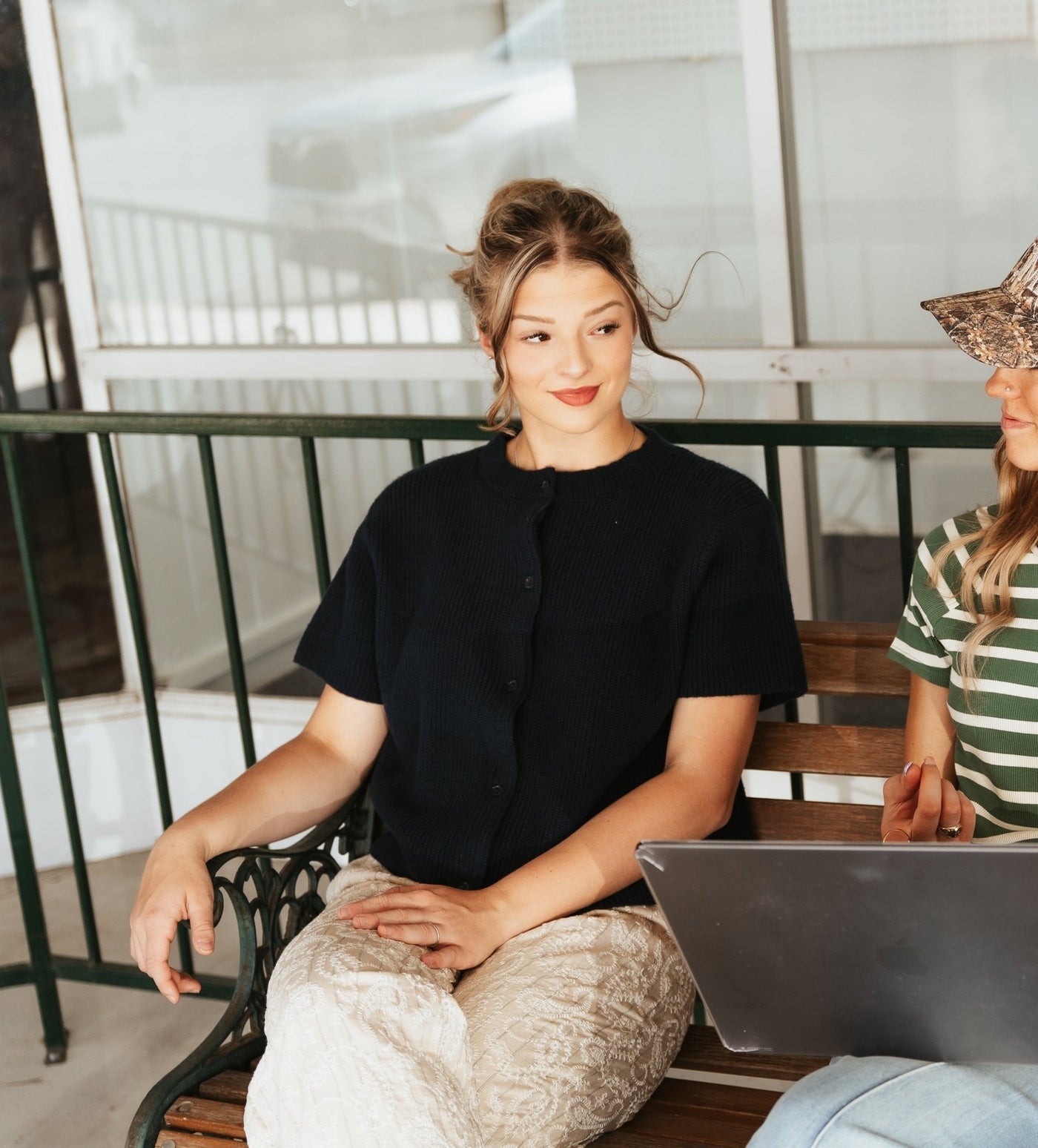 Navy Short Sleeve Cardigan SWJ2347 - Southern Soule Designs