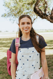 Navy Short - Sleeve Ribbed Top TR3942 - Southern Soule Designs