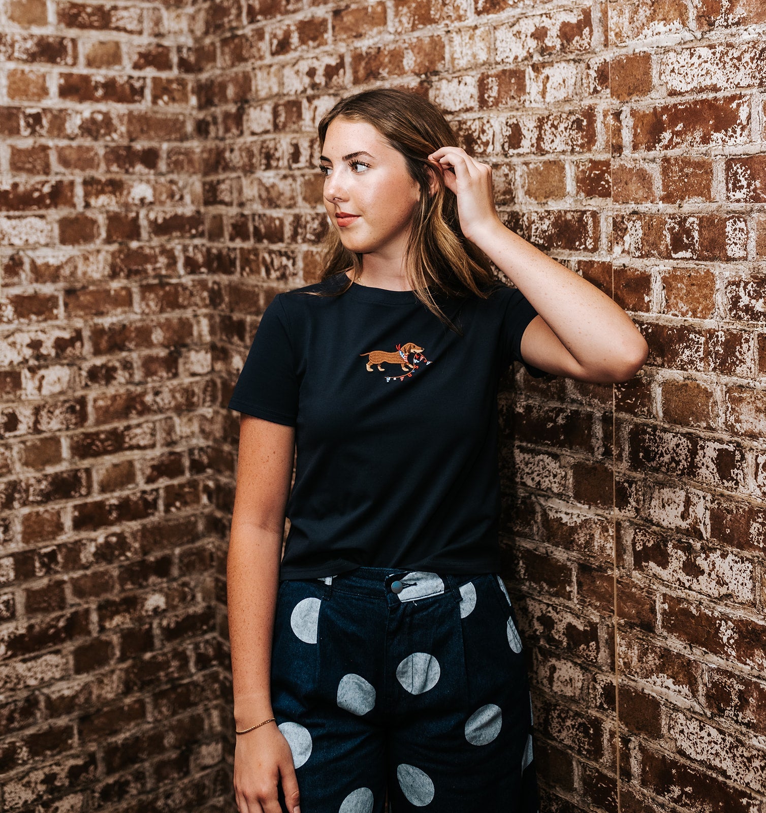 Navy Short Sleeve "USA Dog" Tee MT21121 - Southern Soule Designs