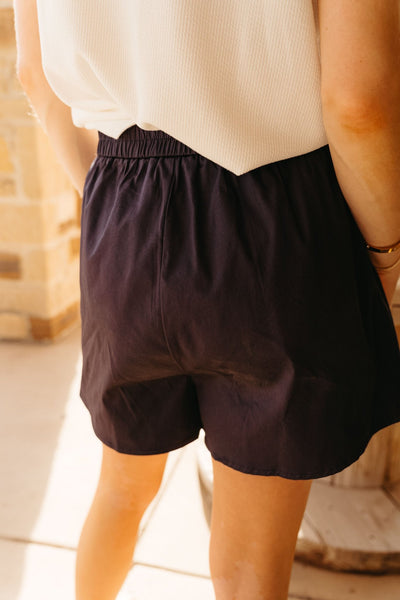 Navy Solid High Pleated Skort P25926 - Southern Soule Designs