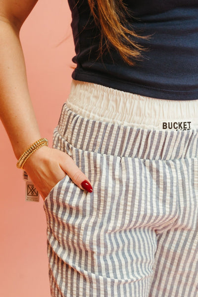 Navy Striped Exposed Boxer Pants P5501 - Southern Soule Designs