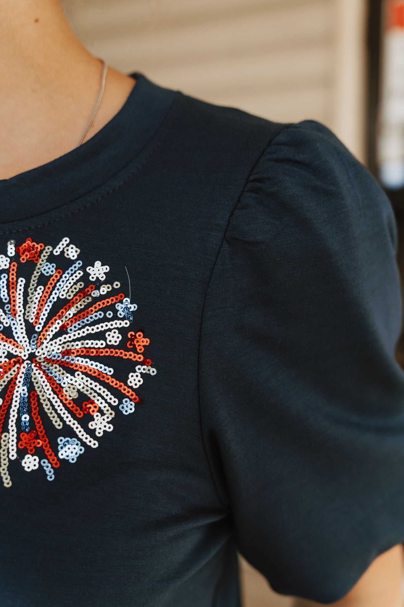 Navy Tina Fireworks Top - Southern Soule Designs