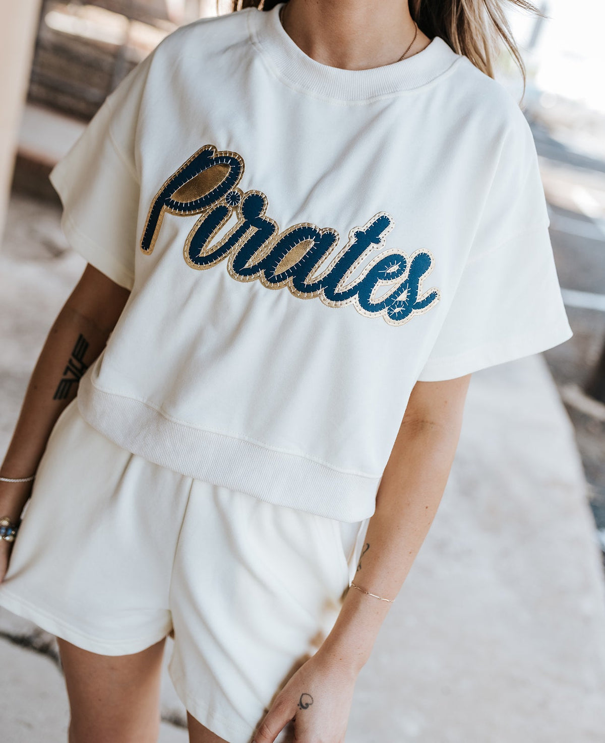 Navy/Gold Pirates Terry Tee & Short Set - Southern Soule Designs
