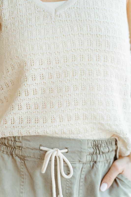 Nilo Crochet Tank Sea Salt ZW251494 - Southern Soule Designs