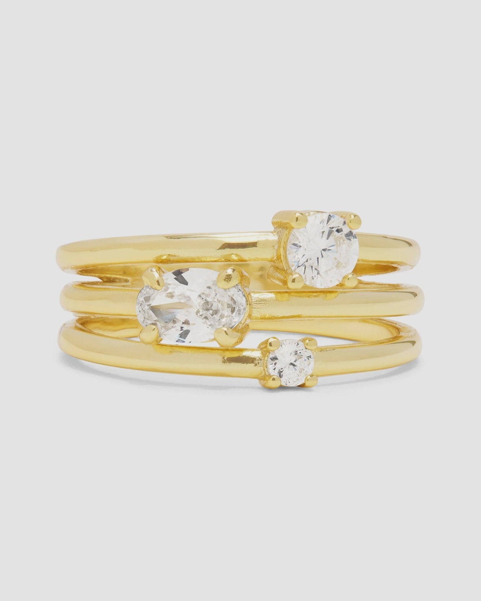 Nina Stacked Ring Gold - Southern Soule Designs