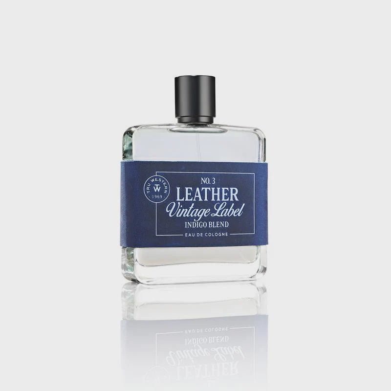 No. 3 Leather Vintage Label Indigo Blend Cologne - Southern Soule Designs