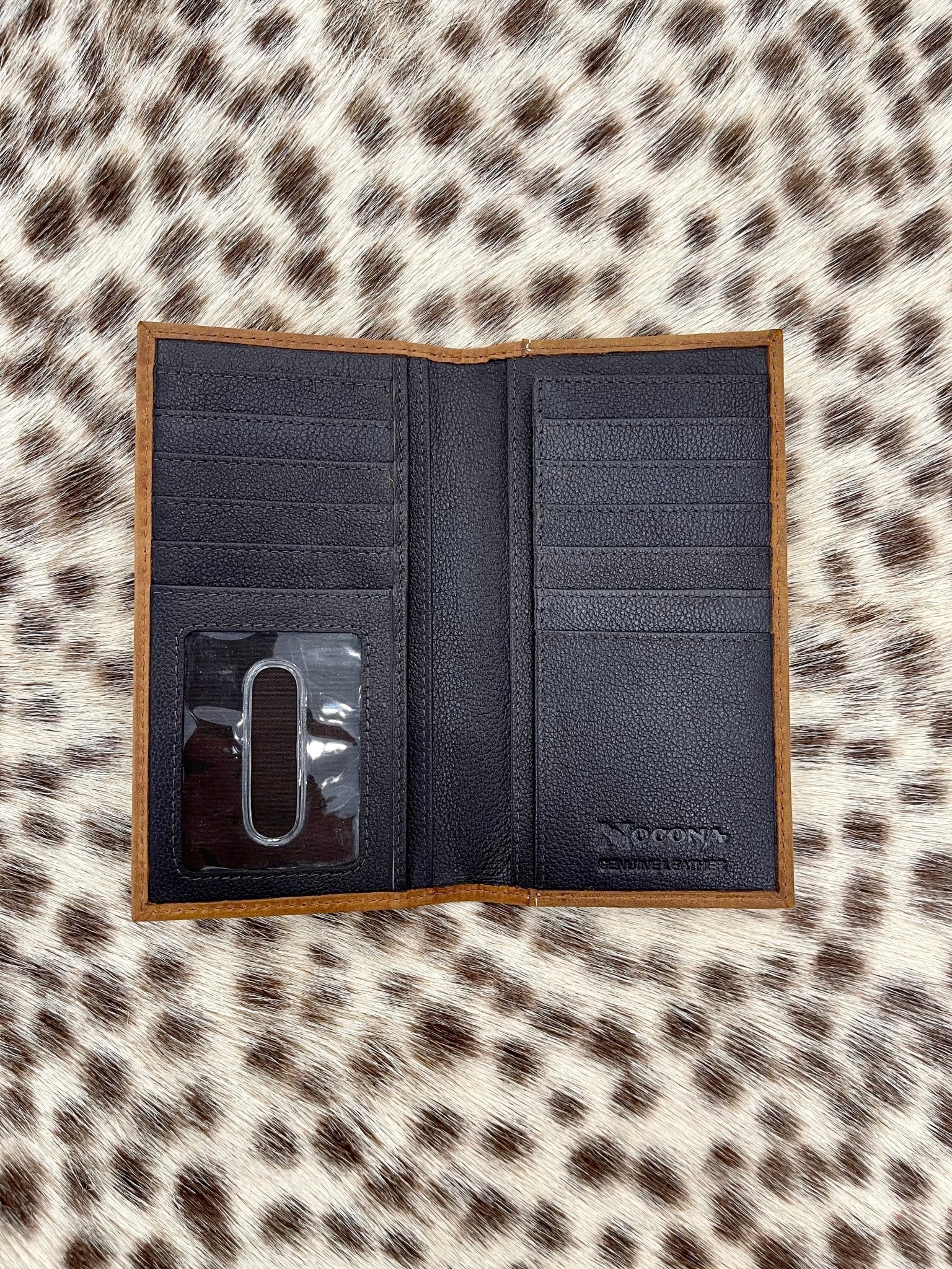 Nocona Wallets Men's Leather Floral Buck Laced Brown Money Clip N5415302 - Southern Soule Designs