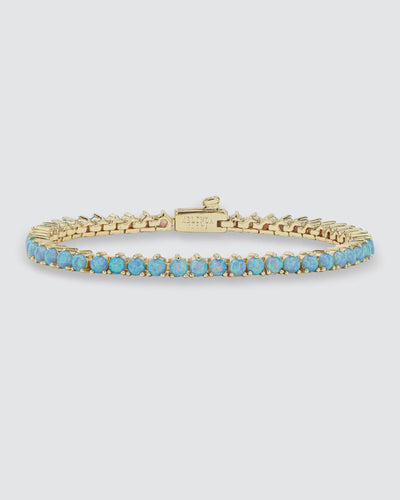 Not Your Basic Blue Gold/Opal Bracelet - Southern Soule Designs