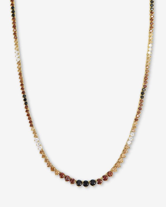 Not Your Basic Graduated Ombre Tennis Necklace 18" - Southern Soule Designs