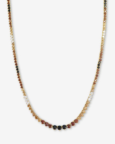 Not Your Basic Graduated Ombre Tennis Necklace 18" - Southern Soule Designs