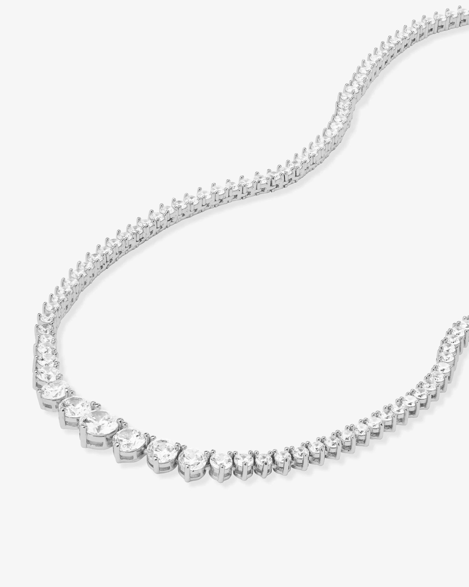 Not Your Basic Graduated Tennis Necklace 16" - Southern Soule Designs