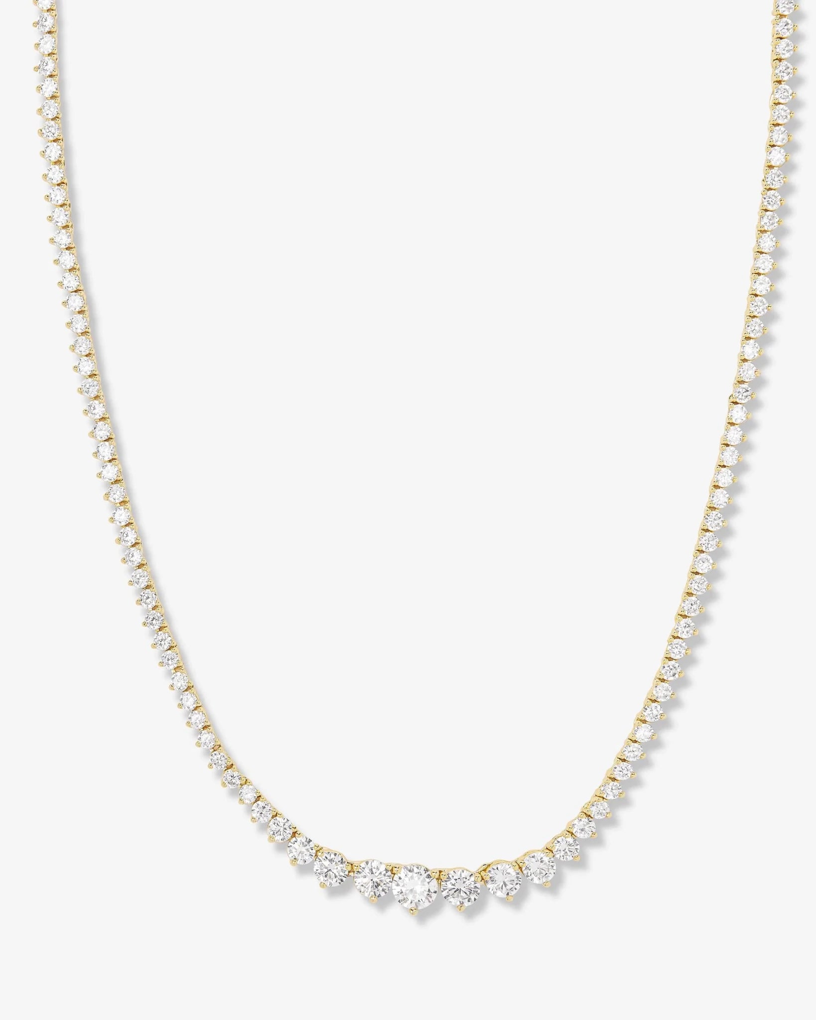 Not Your Basic Graduated Tennis Necklace 16" - Southern Soule Designs