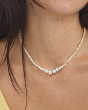 Not Your Basic Graduated Tennis Necklace 16" - Southern Soule Designs