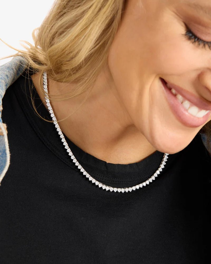 Not Your Basic Tennis Necklace 16' - Southern Soule Designs