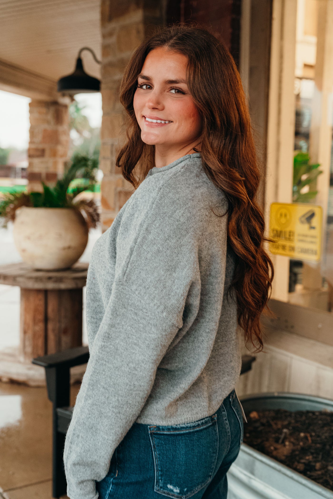 Heather Grey Lightweight Cardigan TBW237