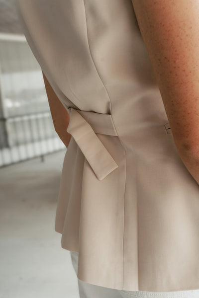 Nude Button Down Vest TI5026FO - Southern Soule Designs