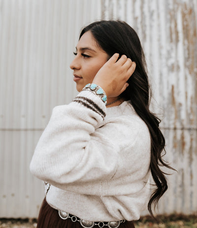 Oatmeal Good Luck Horseshoe Sweater - Southern Soule Designs