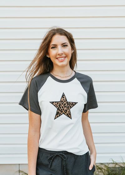 Off White Star Patch Graphic Tee TBT13865 - Southern Soule Designs