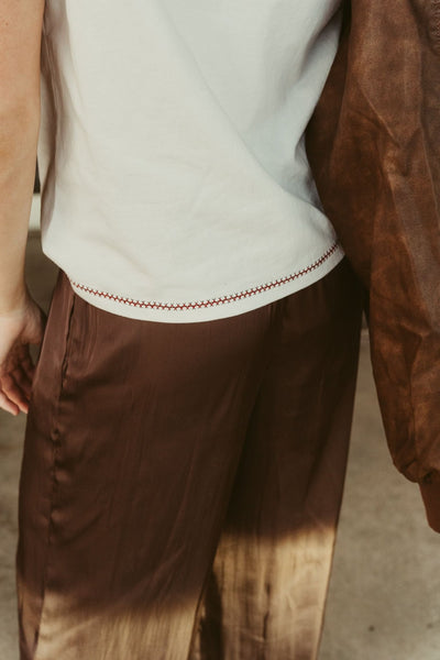 Off White Zig Zag Stitch Western Tee 23152T - Southern Soule Designs