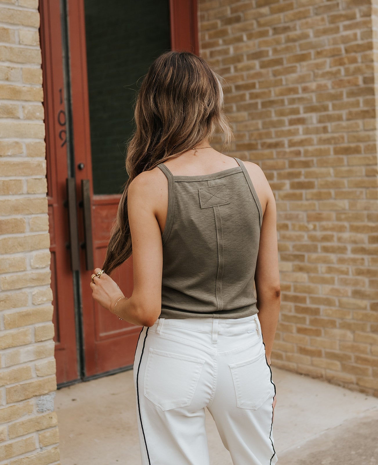 Olive Ribbed Tank Top ET5879 - Southern Soule Designs