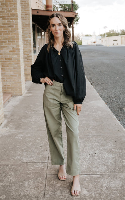 Olive Twill Pants Hunter Green ZP253309S - Southern Soule Designs