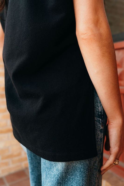 On The Weekends Top Black ZVT242372S - Southern Soule Designs