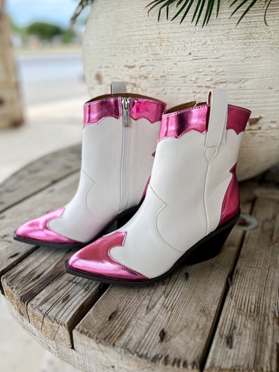One Chance Boot - Pink White - Southern Soule Designs