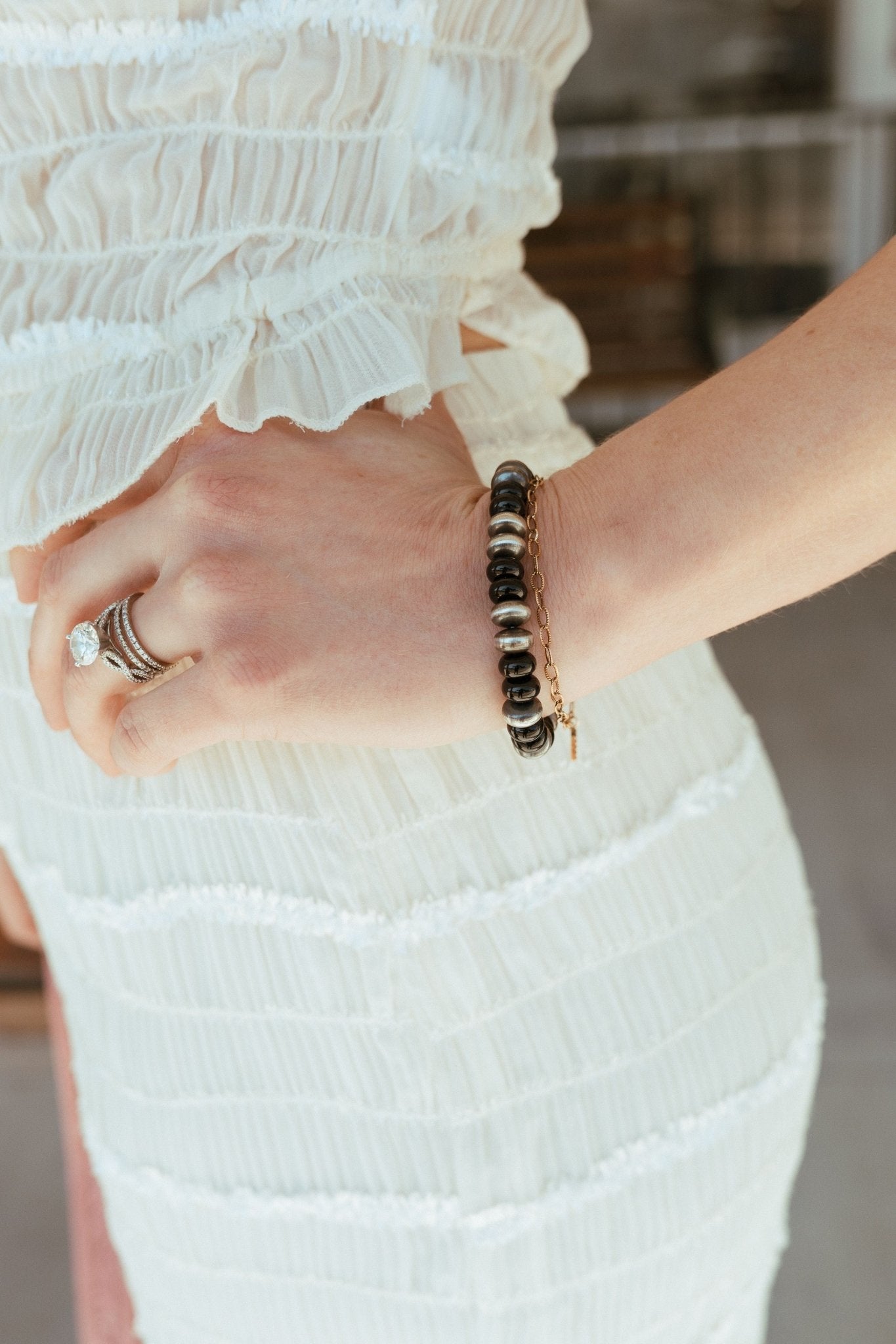 Onyx Black/Pearl Bracelet - Southern Soule Designs