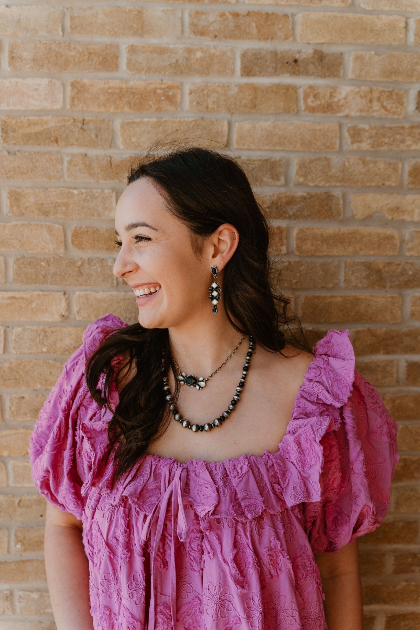 Onyx/Pearl Pendant Necklace - Southern Soule Designs