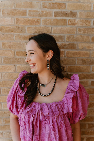 Onyx/Pearl Pendant Necklace - Southern Soule Designs