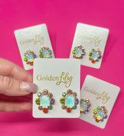 Opal Multi Stones Stud Earrings - Southern Soule Designs