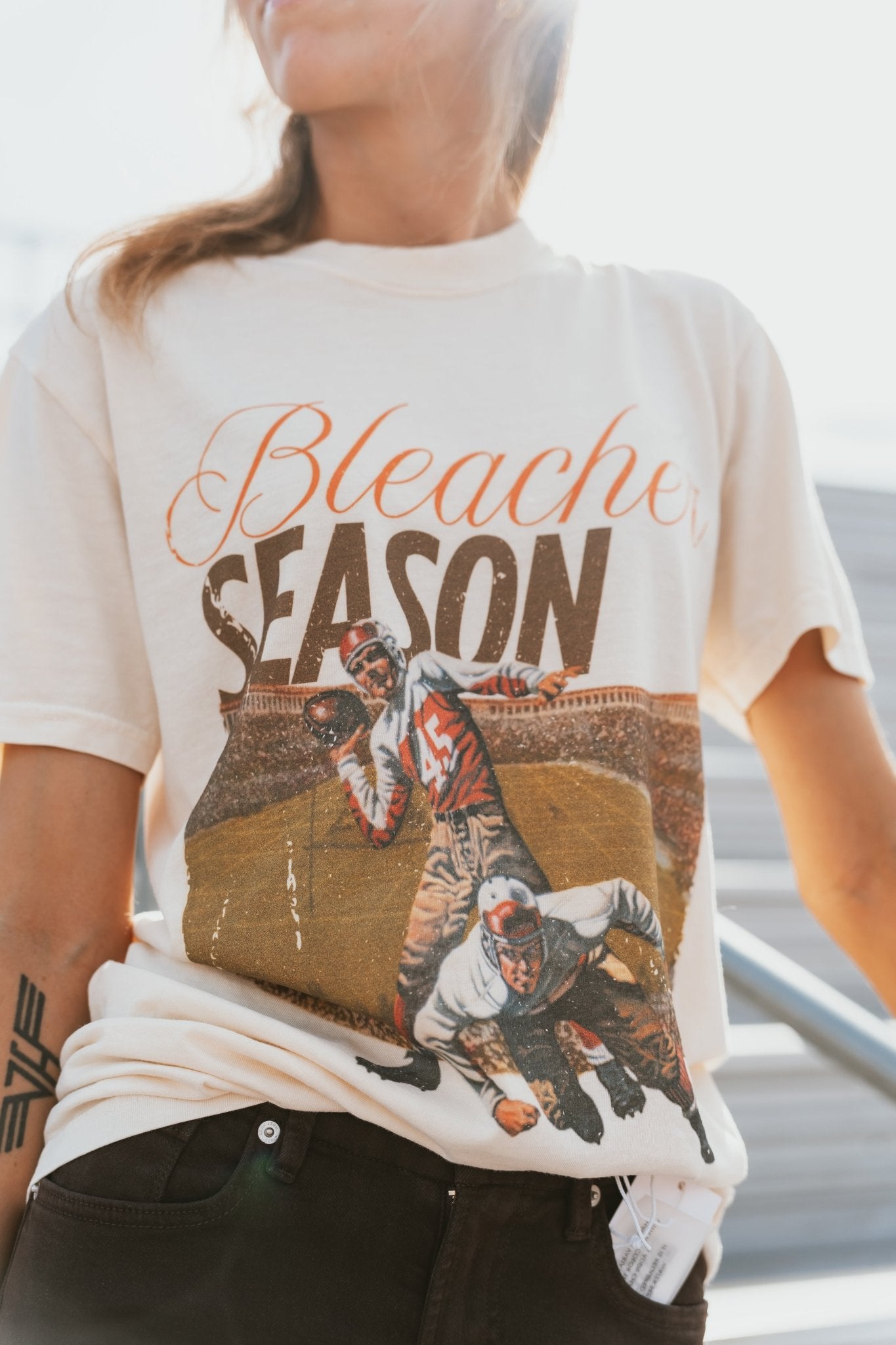 Orange Bleacher Season Tee - Southern Soule Designs