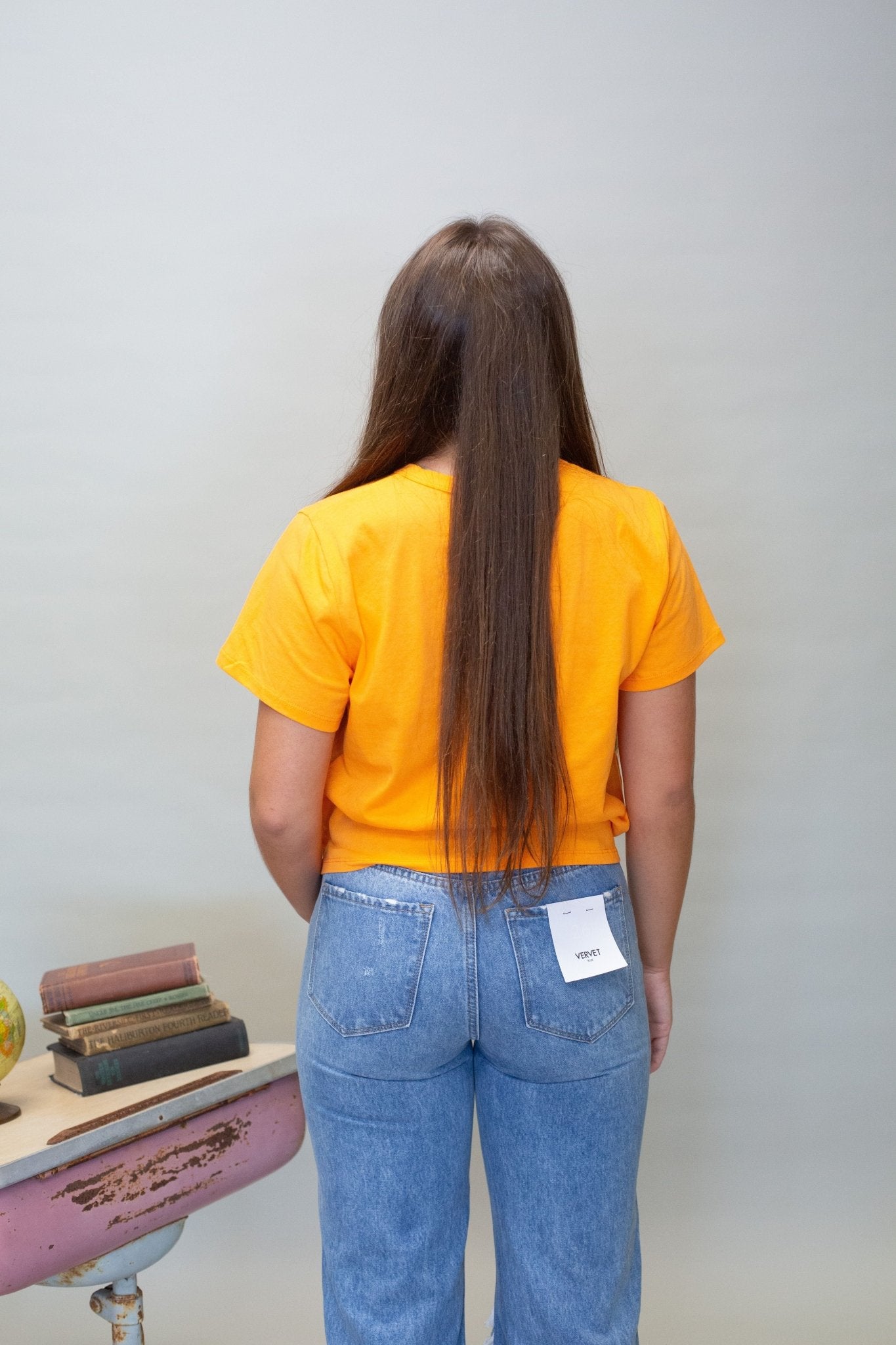 Orange Jules Crop Top TBT257 - Southern Soule Designs